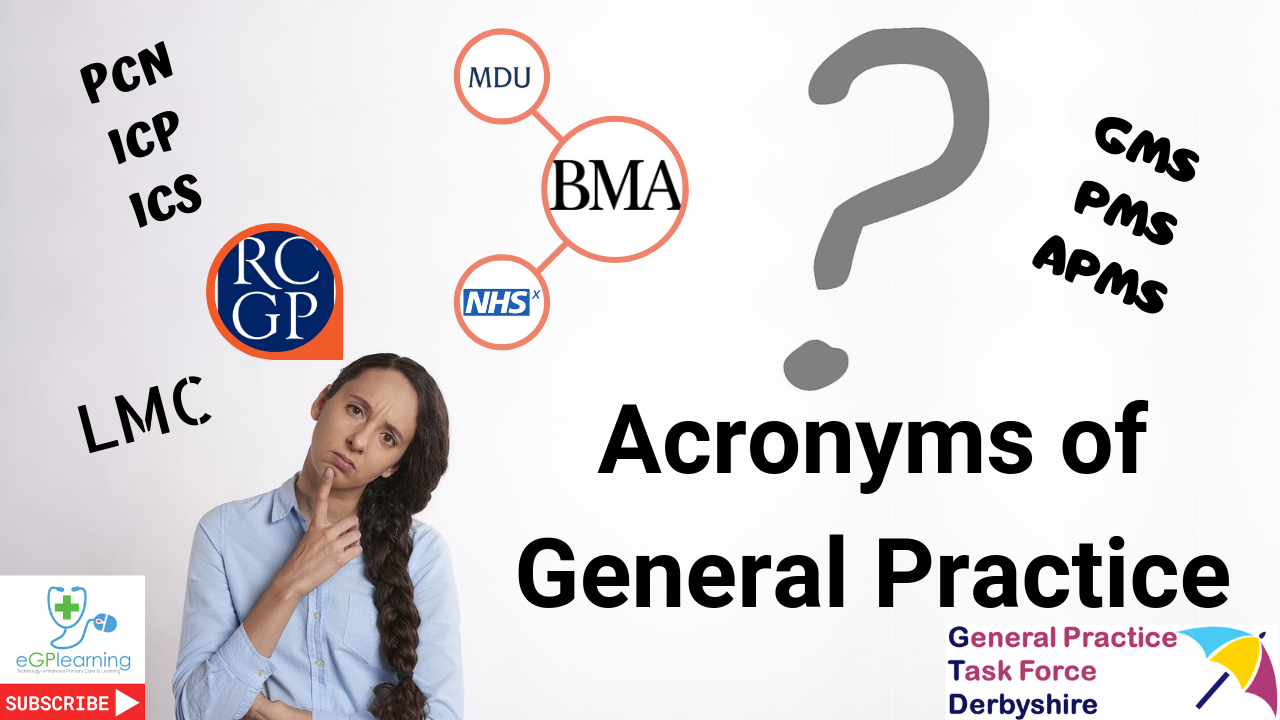 Learn about all the acronyms of General practice